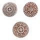 Set of 3 Piece New Mix Wooden Printing Blocks